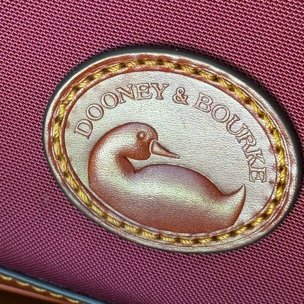 Dooney & Bourke Layla maroon Tote Double Leather Handle Tote Shoulder Bag - Picture 5 of 12